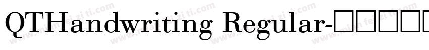 QTHandwriting Regular字体转换
